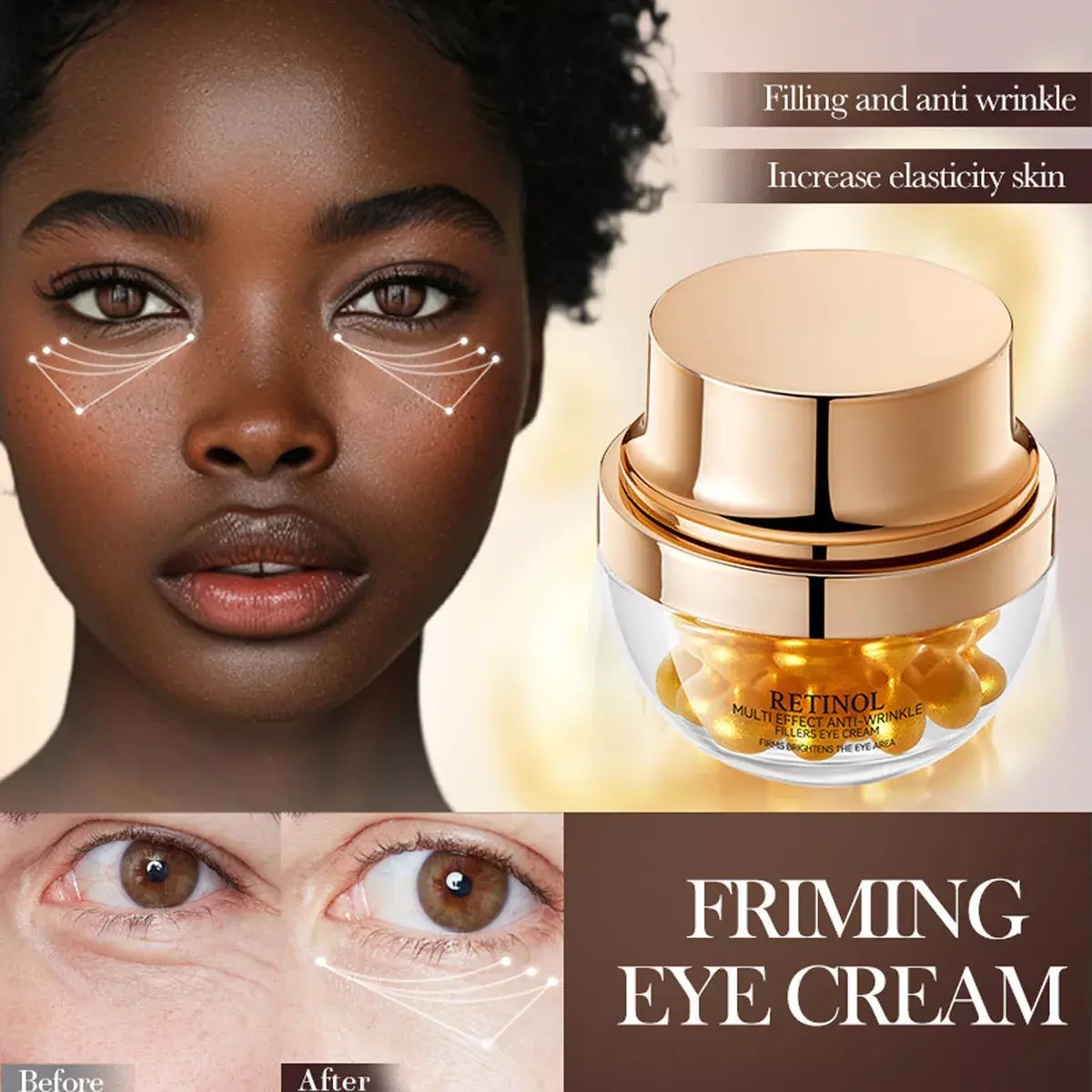 Contorno de Ojos Reafirmante con Retinol – Ilumina y Suaviza las Líneas de Expresión