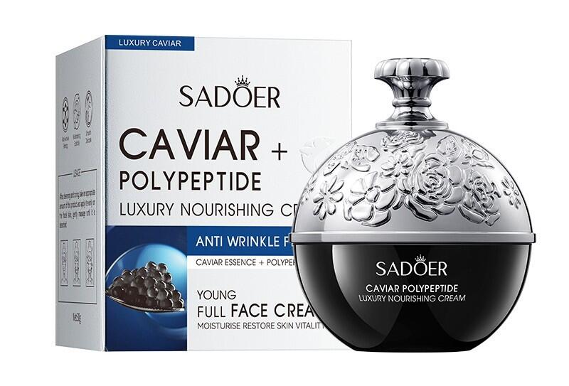 Crema Antiarrugas Reafirmante con Caviar y Polipéptido SADOER – 30g