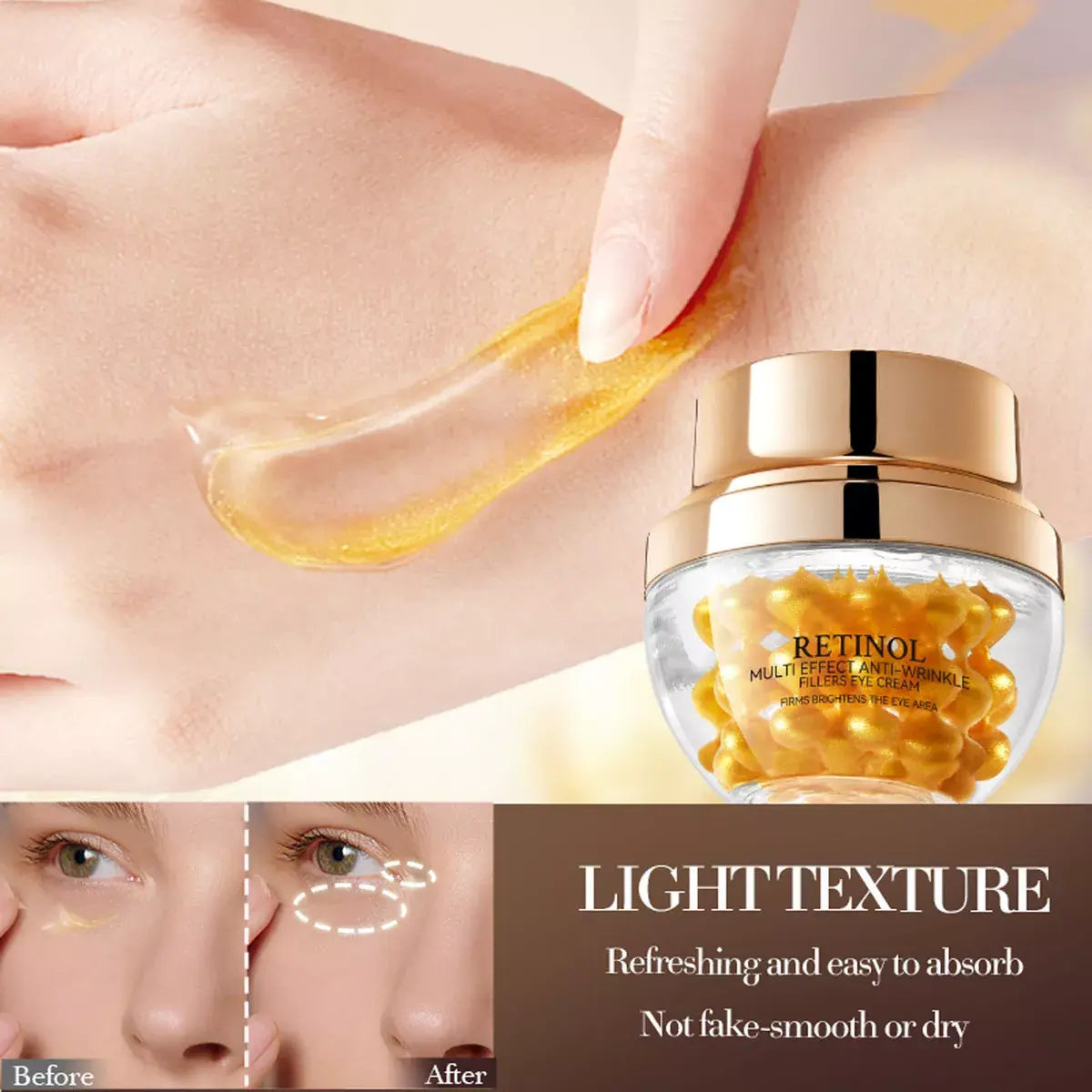 Contorno de Ojos Reafirmante con Retinol – Ilumina y Suaviza las Líneas de Expresión