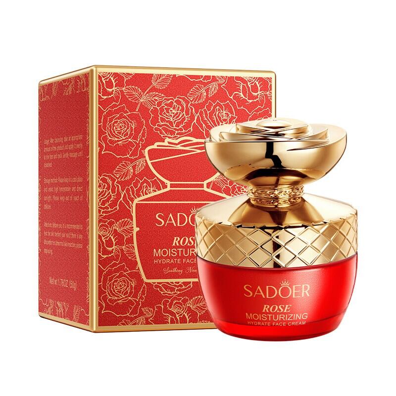 Crema Facial Hidratante de Rosa 50g SADOER – Hidratación Profunda, Suavidad y Luminosidad Natural para tu Piel