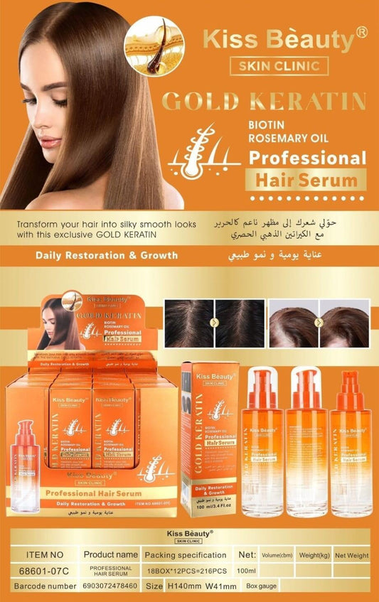 Sérum Capilar con Aceite de Romero y Biotina 100ML – KISS BEAUTY Fortalecimiento y Crecimiento Natural