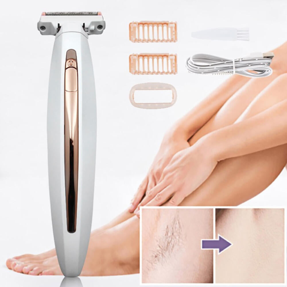 Pack Depiladora Afeitadora y Recortadora Bikini RECARGABLE USB & Cortauñas Con Luz