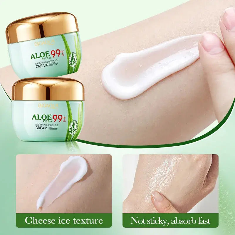Crema Hidratante Reparadora y Reafirmante con Aloe Vera 99% (50g)