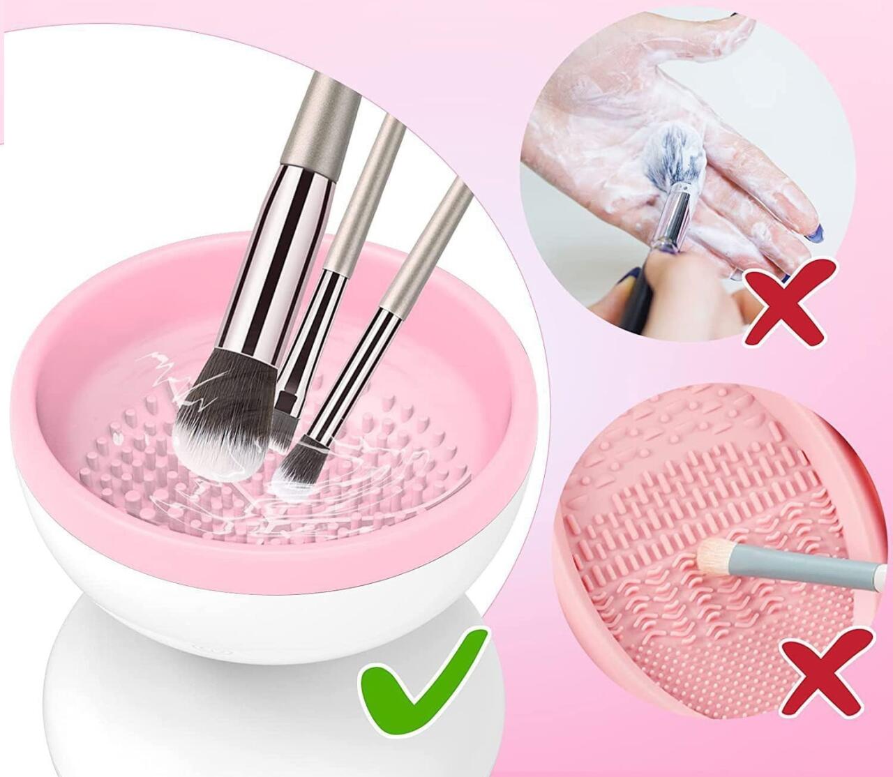 Limpiador de brochas de maquillaje