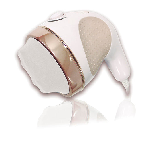 Masajeador con terapia de vibración y rotación para tonificar y esculpir el cuerpo.