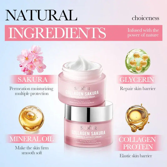 Crema Facial Sakura Colágeno Reafirmante (50g) – Hidratación y Juventud para tu Piel