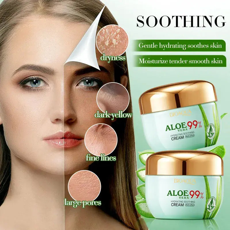 Crema Hidratante Reparadora y Reafirmante con Aloe Vera 99% (50g)