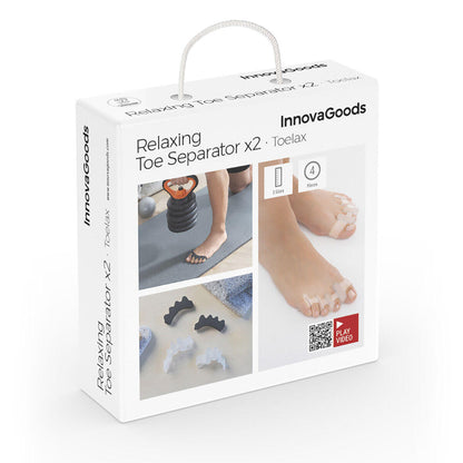 Separadores de Dedos para Relajación y Deporte Toelax InnovaGoods 4 Unidades