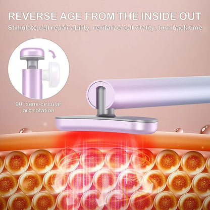 Masajeador Facial 4 en 1 con Luz Roja LED – El Secreto de un Rostro Radiante
