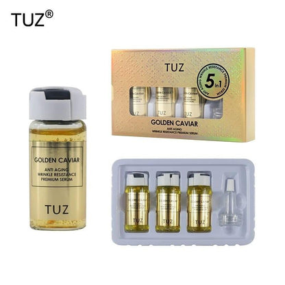 SERUM PREMIUM PARA LAS ARRUGAS PERSISTENTES CON EXTRACTO DE LEVADURA Y CAVIAR 5 EN 1 3X10ML TUZ