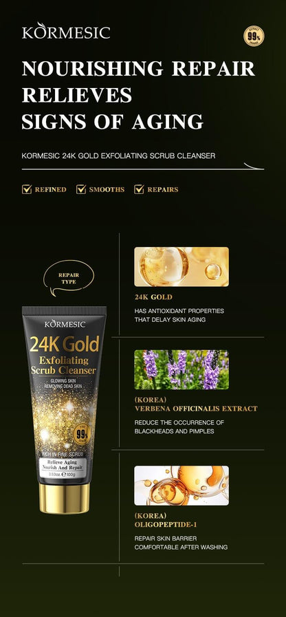 Limpiador Facial Exfoliante 24K – 100ml