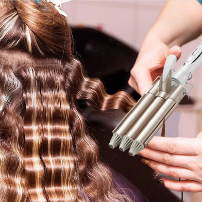 Rizador de Pelo Triple Efecto – Ondas, Volumen y Estilo Profesional en Casa