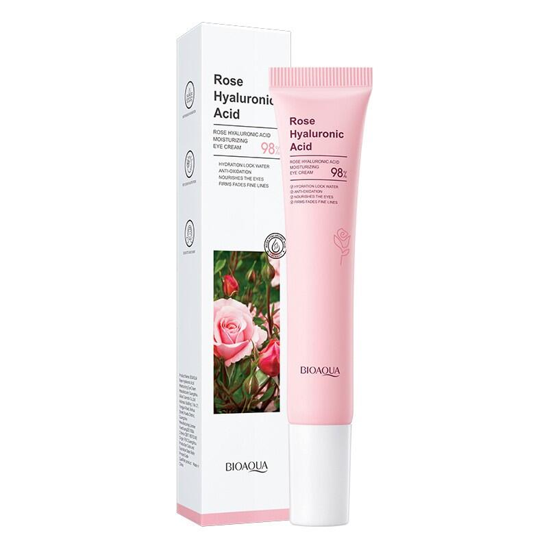 Contorno de Ojos Hidratante con Ácido Hialurónico y Rosa – 20g