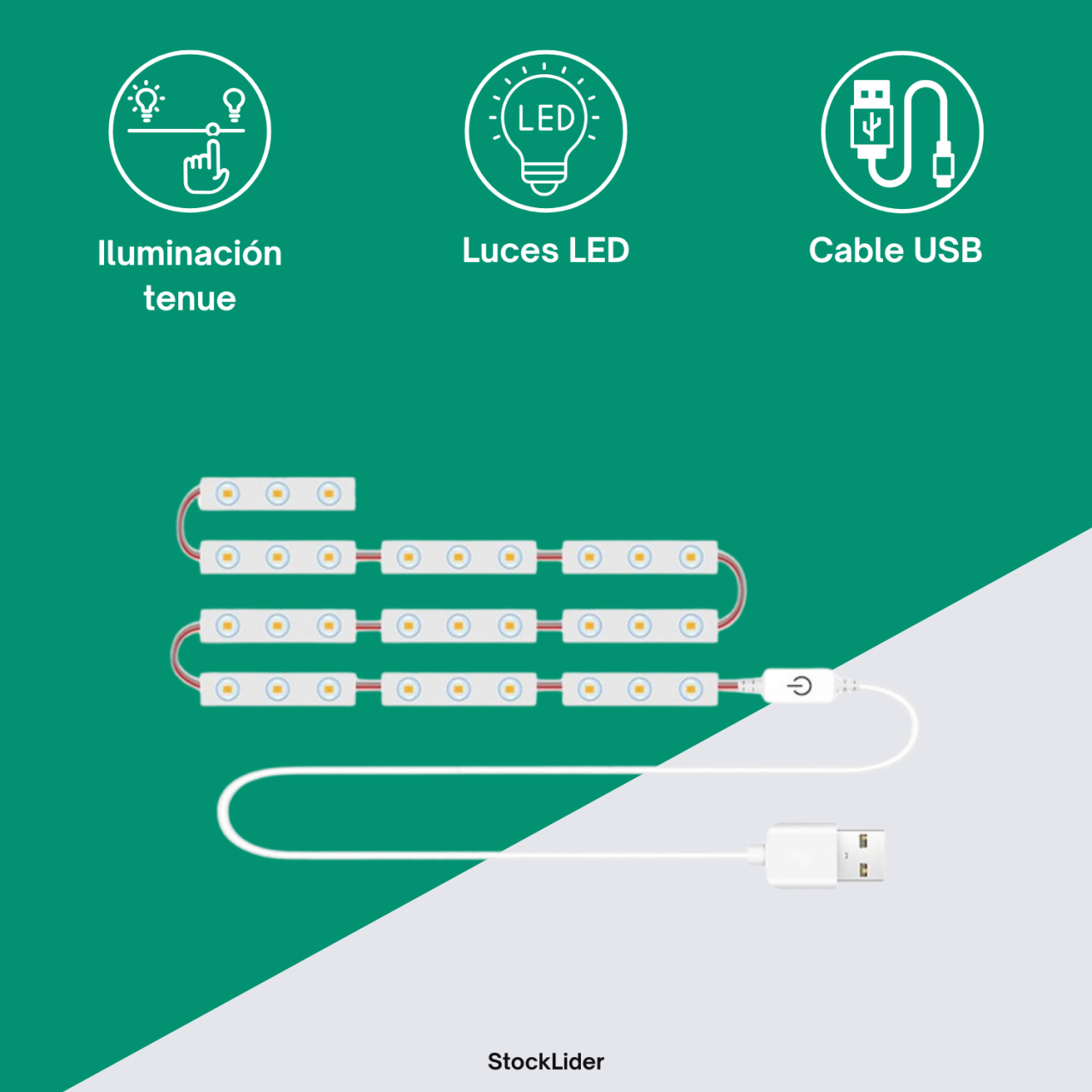 Tira de luces LED para espejo