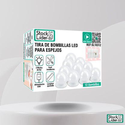 Tira de bombillas LED para espejo