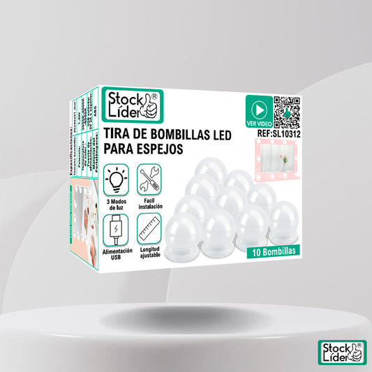 Tira de bombillas LED para espejo